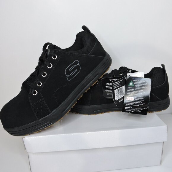 Skechers Work Men's Steel Toe Steel Plate Work Safety Skate Shoes CSA  brand new - Picture 1 of 4